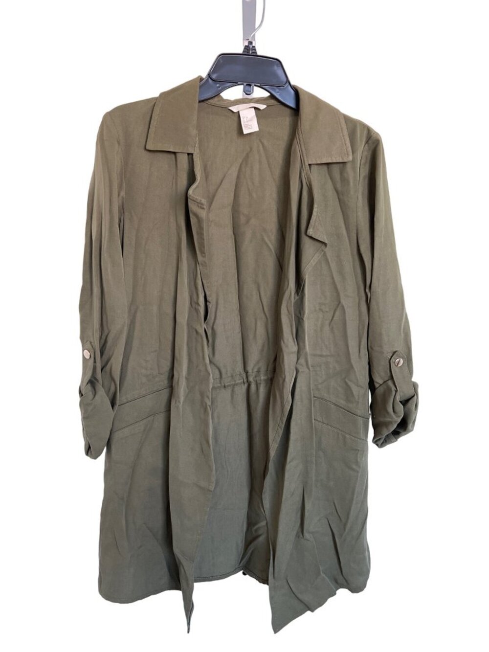H&M Hunter Green Lyocell Duster Jacket